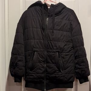 Avec Les Filles Hooded Puffer Coat